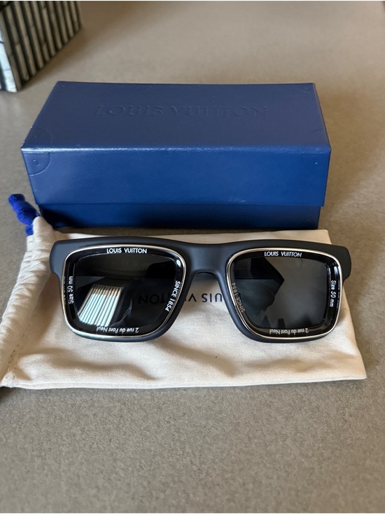 Louis Vuitton Other - Louis Vuitton Black Square Sunglasses with Silver Trim
